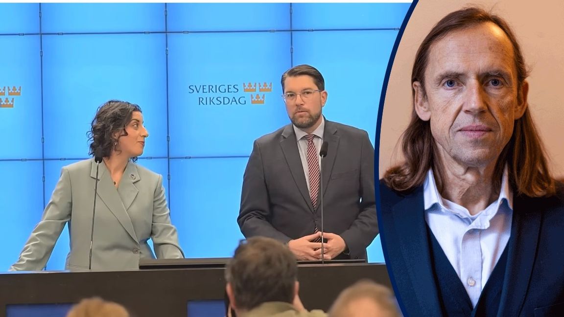 Svensk politiks nya radarpar: Simona Mohamsson (L) och Jimmie Åkesson (SD). Foto: Skärmbild från Youtube