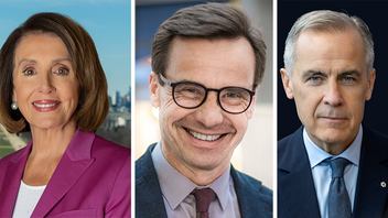 Ulf Kristersson. Foto: Frankie Fouganthin  Creative Commons Erkännande-Dela Lika 4.0 / Mark Carney. Foto: Creative Commons Erkännande-Dela Lika 4.0 /Lea-Kim