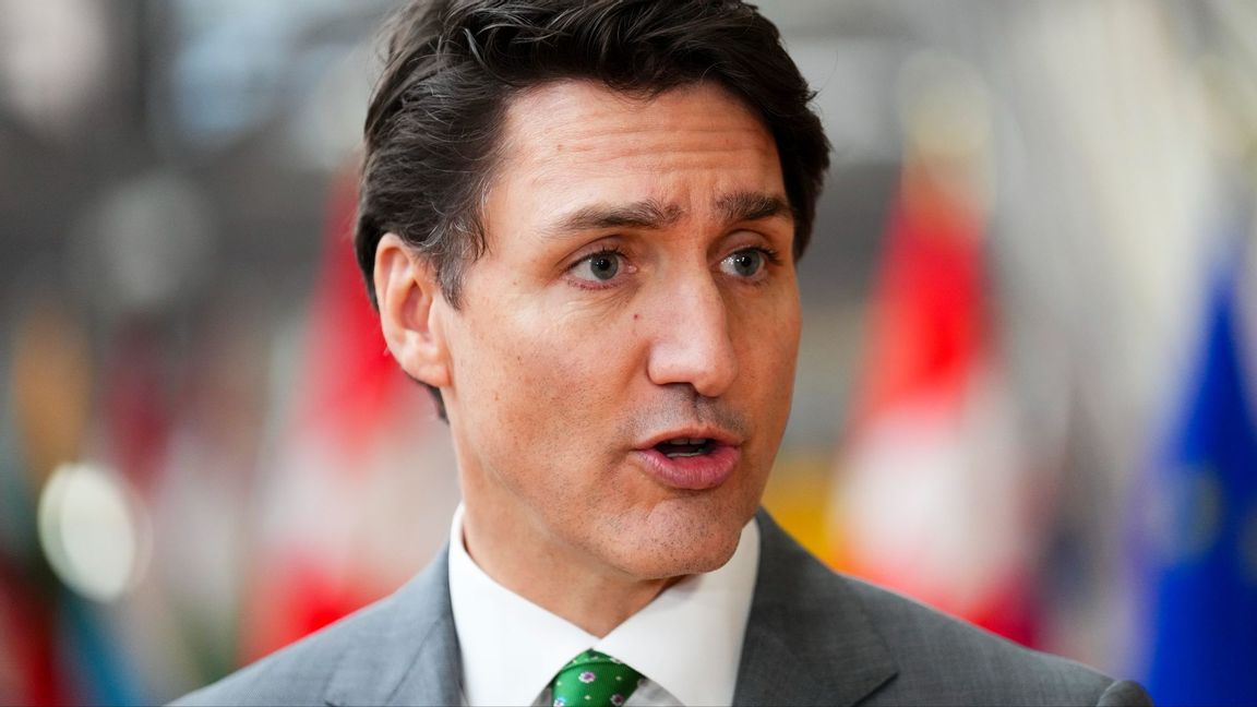 Kanadas premiärminister Justin Trudeau under onsdagens EU-toppmöte i Bryssel. Foto: Sean Kilpatrick/AP/TT