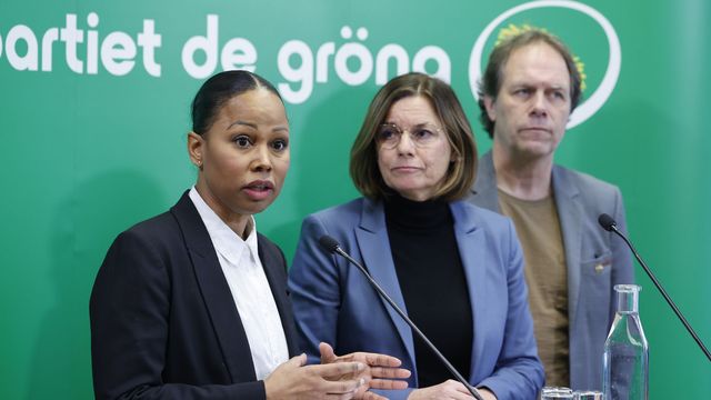 Miljöpartiets EU-parlamentariker Alice Bah Kuhnke, Isabella Lövin och Pär Holmgren. Foto: Christine Olsson/TT