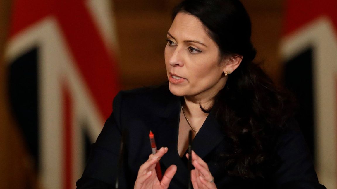 Priti Patel, Storbritanniens inrikesminister. Foto: Matt Dunham/AP.