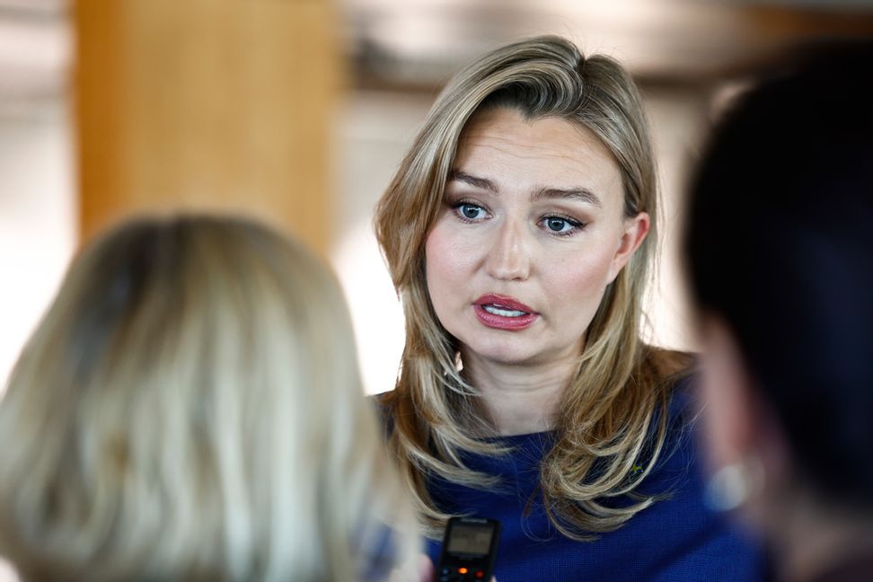 Energiminister och KD-ledaren Ebba Busch om läget i energisamtalen med oppositionen. Arkivbild. Foto: Stefan Jerrevång/TT