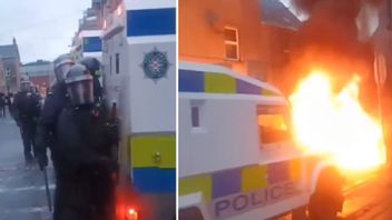 Kaosscener i nordirländska Ballymena. Bild: X