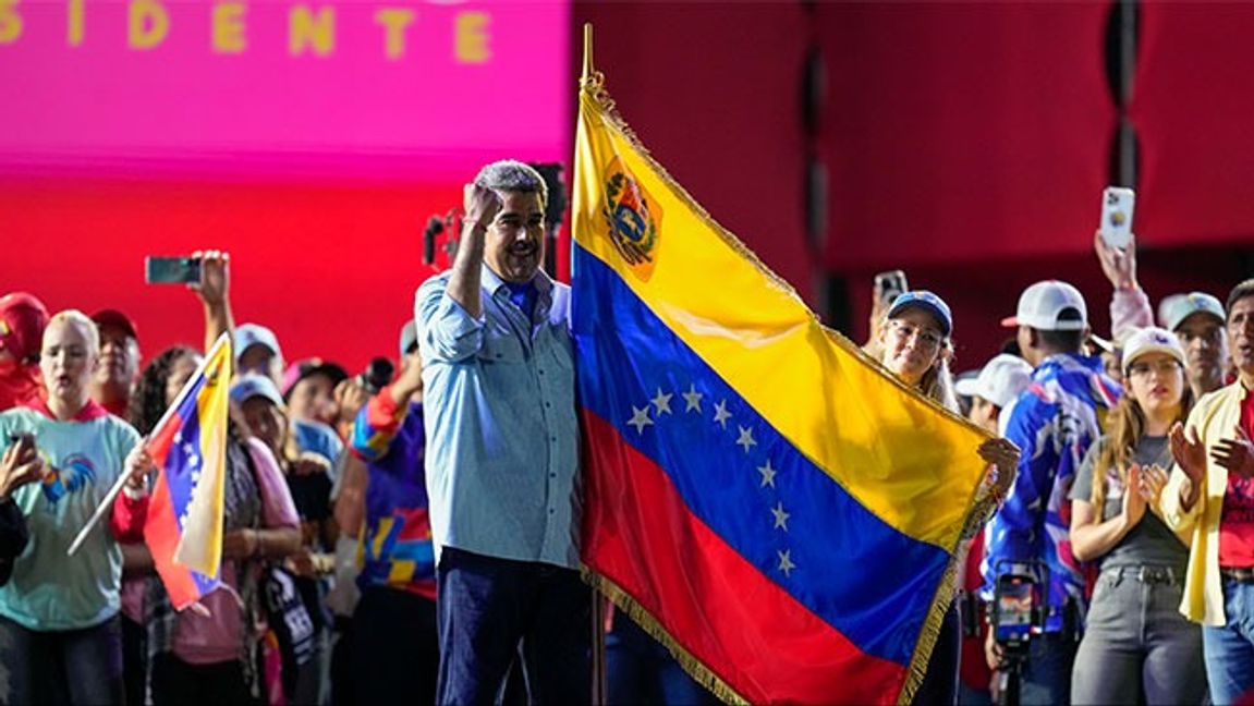 Venezuelas president Nicolas Maduro på valmöte. Bild: AP Photo/Fernando Vergara