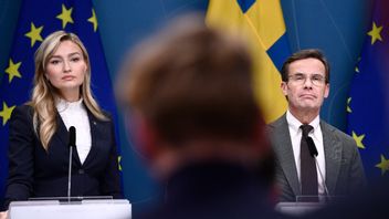 Energi- och näringsminister Ebba Busch (KD) och statsminister Ulf Kristersson (M). Foto: Tim Aro/TT