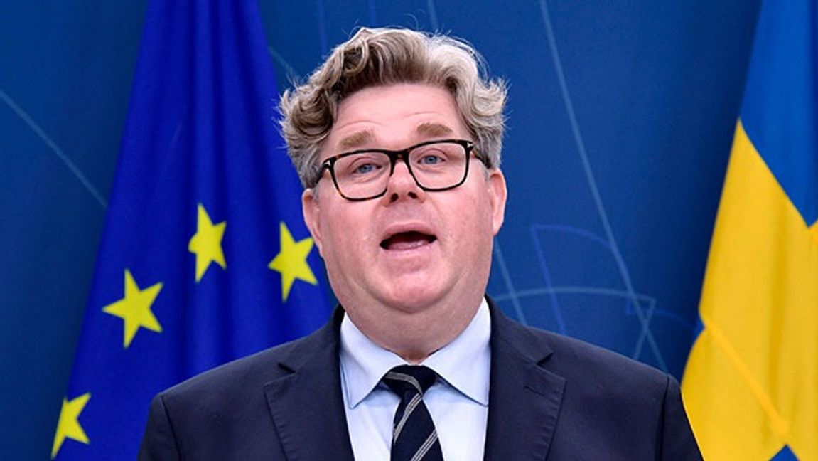 Justiteminister Gunnar Strömmer. Bild: Axel Narving / TT