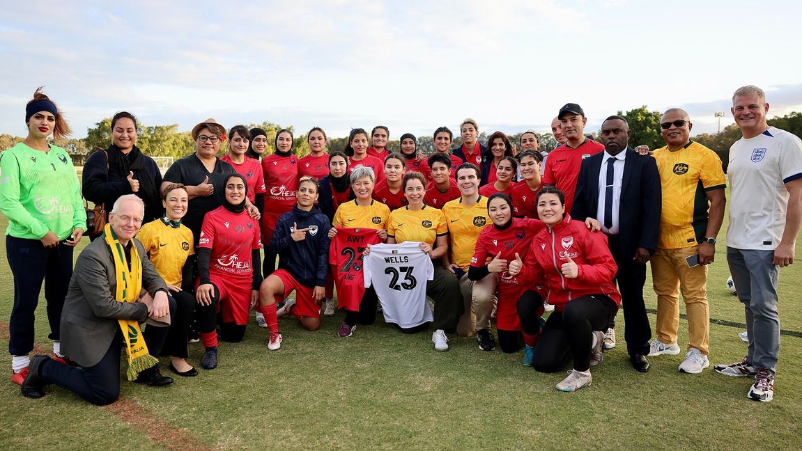 Afghanistans damlandslag under ett besök i Australien. Foto: Department of Foreign Affairs and Trade (DFAT)/Sarah Friend/CC BY 3.0 