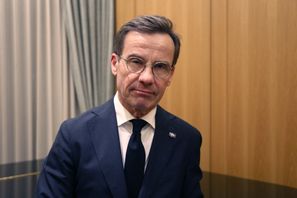 Ulf Kristersson befinner sig just nu i Japan. Arkivbild. Cornelia Mikaelsson/TT