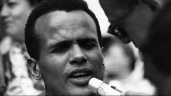 Harry Belafonte vid en medborgarrättsmarch 1963. Foto: Wikipedia 
