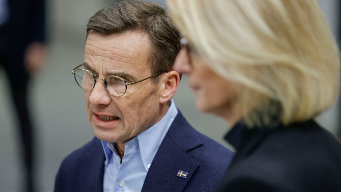 Utrikesdepartementet uppmanar människor att inte bidra till spridningen av en felaktig översättning av ett uttalande av statsminister Kristersson. Arkivbild. Foto: ADAM IHSE/TT