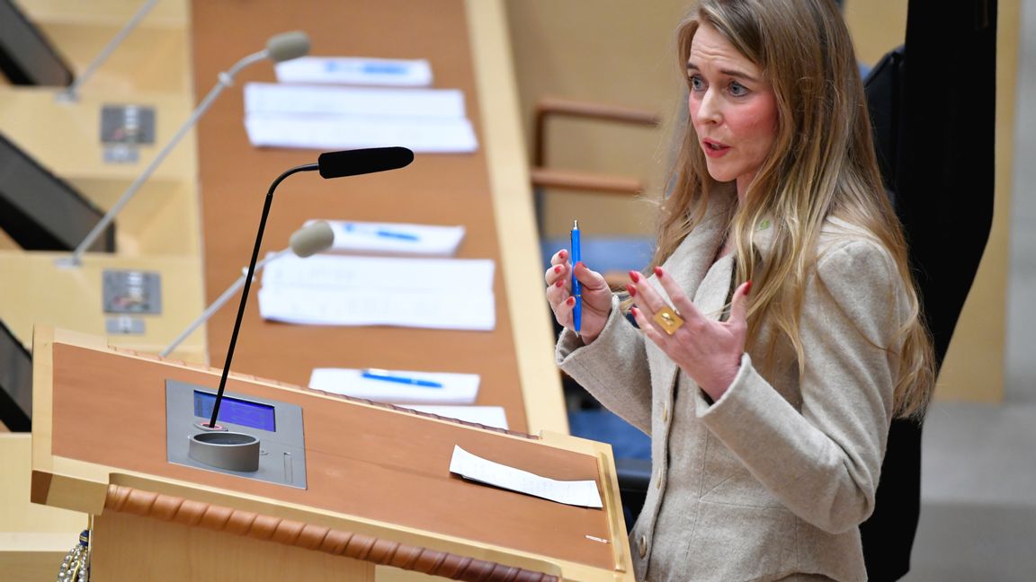 Riksdagsledamoten Pernilla Stålhammar (MP). Foto: Henrik Montgomery/TT
