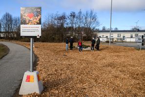 Minnesplatsen utanför Risbergska skolan i Örebro. Foto: Oscar Olsson/TT