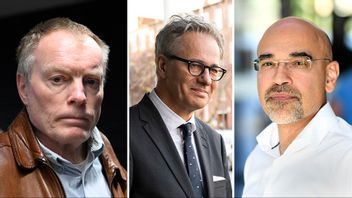 Terrorforskaren Magnus Norell (till vänster) är kritisk till UI-direktören Jakob Hallgrens (mitten) svar efter avslöjandet om Rouzbeh Parsi (till höger). Foto: Johan Nilsson/Pontus Lundahl/Fredrik Sandberg/TT