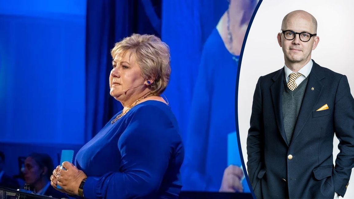 Høyres partiledare Erna Solberg, statsminister i åtta år, har förlorat makten. Foto: Heiko Junge, NTB/TT.