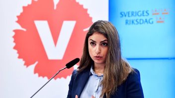 Vänsterpartiets ledare Nooshi Dadgostar. Foto: Henrik Montgomery, TT.