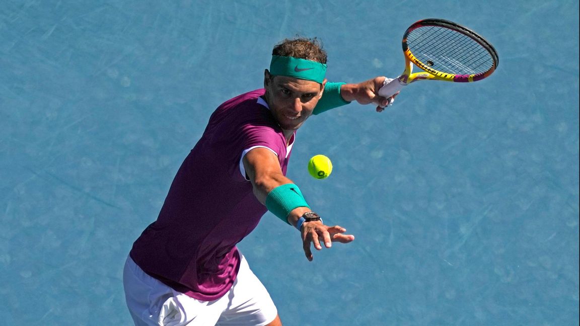 Rafael Nadal i första omgången av Australian Open. Foto: Simon Baker/AP/TT