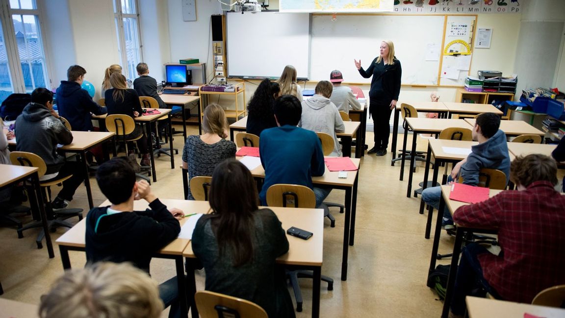 Genrebild från ett klassrum, bilden har inget med innehållet i artikeln att göra. Foto: Jessica Gow/TT