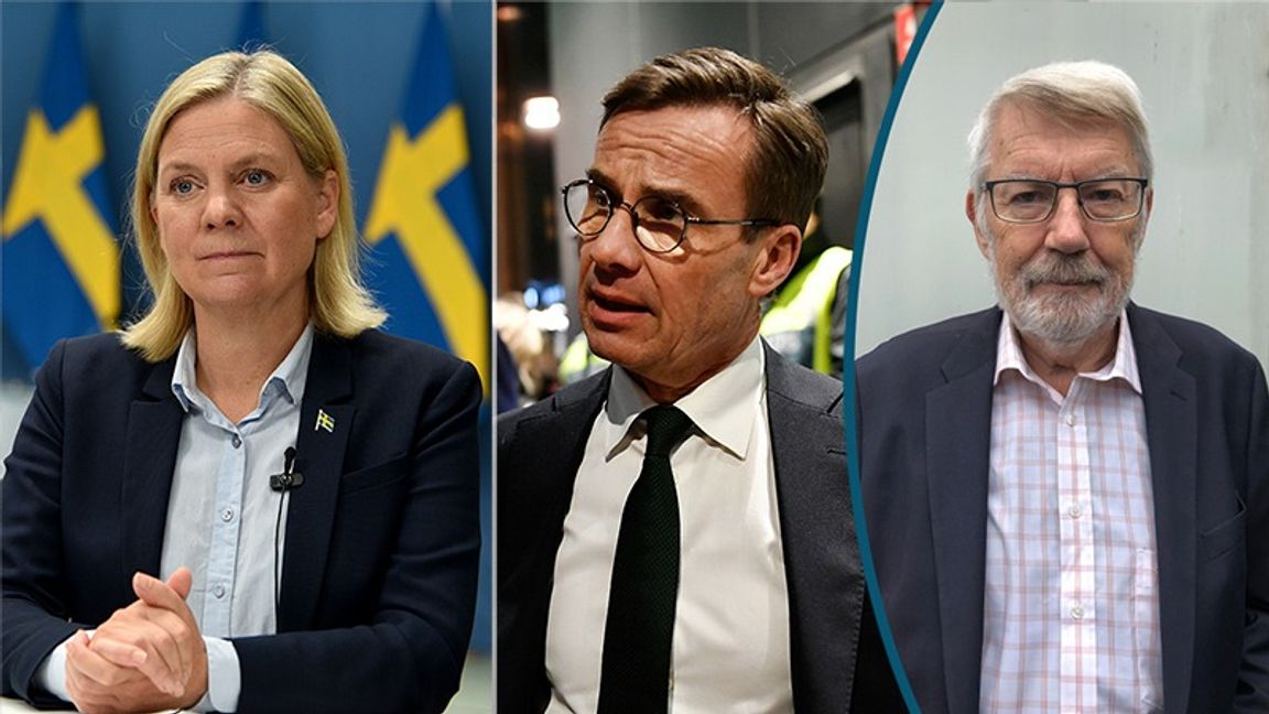 Moderaterna och Socialdemokraterna kan hamna i samma regering efter valet i höst. Foto: Robin Ek/Henrik Montgomery/TT