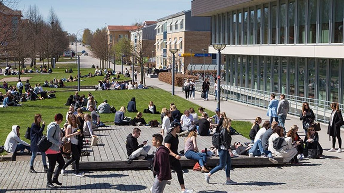  Universitetsplatsen i Växjö. Bild: Sikraa - Eget arbete, CC BY-SA 4.