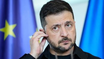 Ukrainas president Volodymyr Zelenskyj under onsdagens möte som mestadels var digitalt. Ebrahim Noroozi/AP/TT