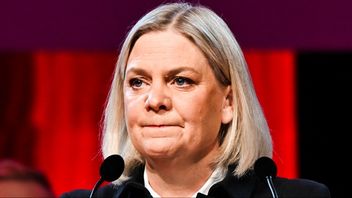 Magdalena Anderssons parti pekas ut i den franska rapporten. Foto: Björn Larsson Rosvall/TT