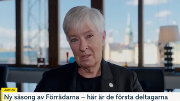 Mona Sahlin är en av deltagarna i kommande säösong av TV4:s ”Förrädarna”. Foto: Skärmavbild/TV4
