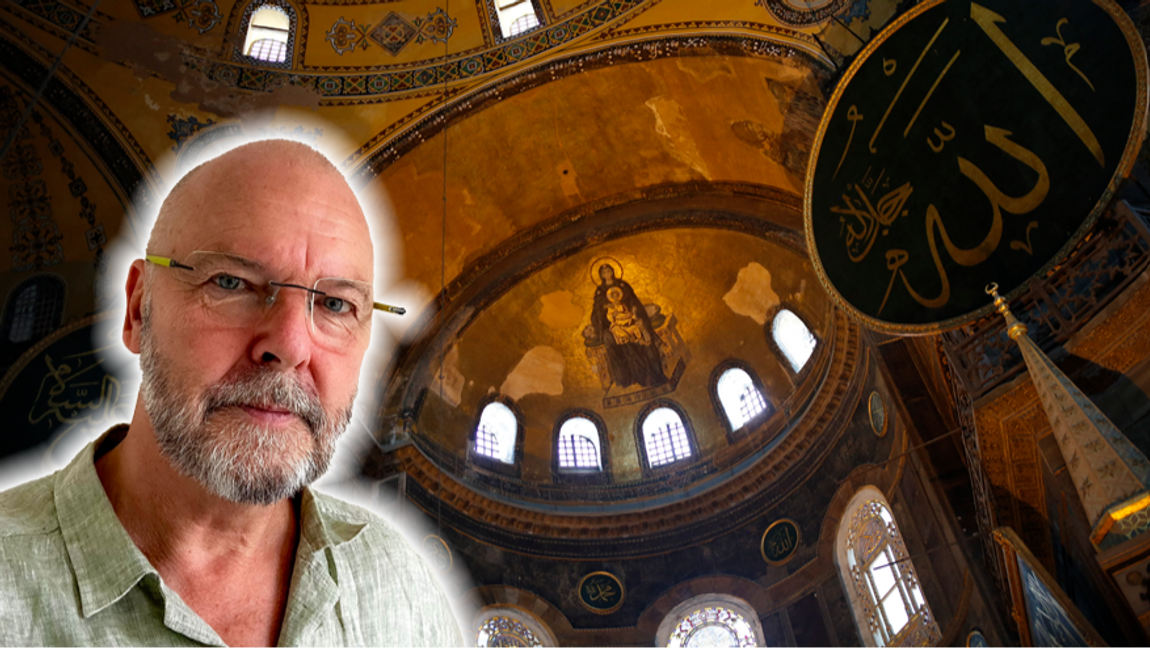 Inuti Hagia Sofia-moskén i Istanbul syns fortfarande spår av kristendomen. Foto:	Emrah Gurel / TT