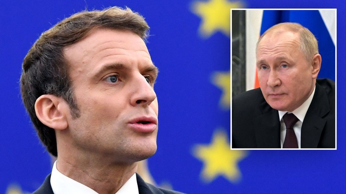 Frankrikes president Emmanuel Macron vill att EU förhandlar separat med Ryssland. Foto: Bertrand Guay/AP