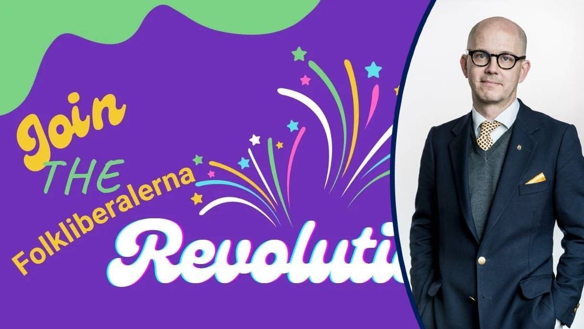 ”Join the Folkliberalerna Revolution 2022” heter det i nya partiets marknadsföring.