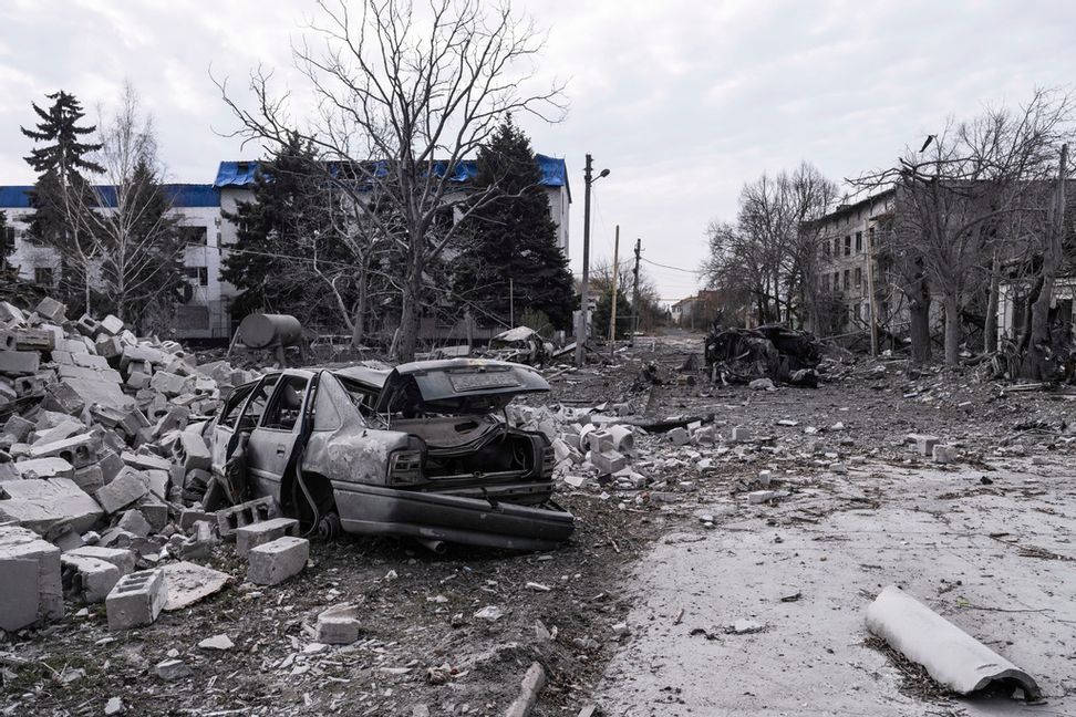 En bild tagen i Pokrovsk i våras.  Iryna Rybakova/Ukrainas 93:e mekaniserade brigad/AP/TT