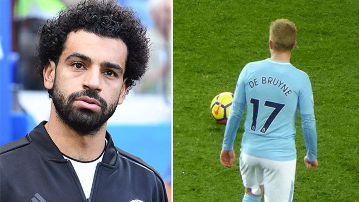 Kevin De Bruyne och Mohamed Salah och Bild: Анна Нэсси/CC BY-SA 3.0/Ardfern/CC BY-SA 4.0
