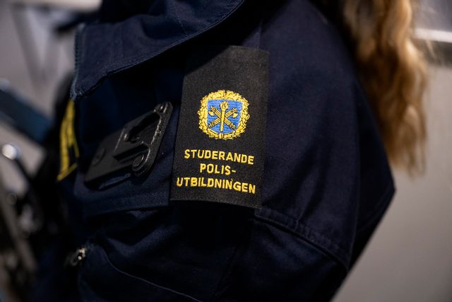 En studerande vid polishögskolan. Arkivbild. Foto: Pontus Lundahl/TT
