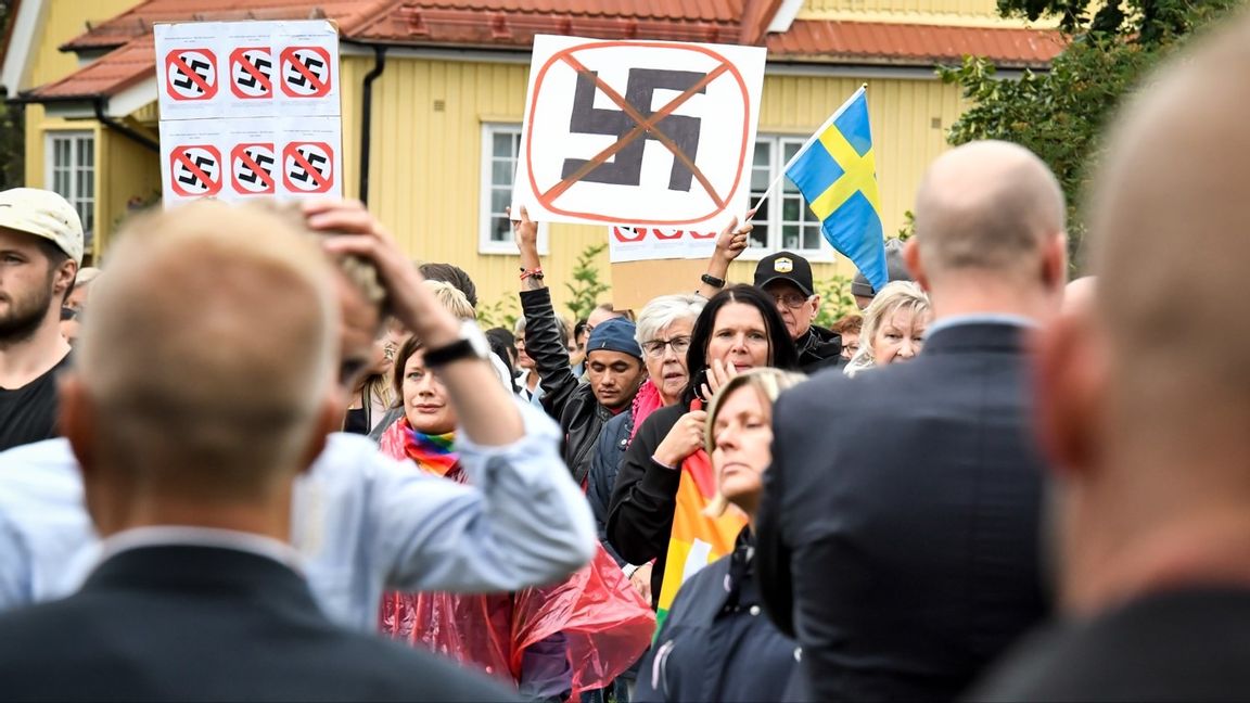 Samma personer som ser nazism överallt i väst kan inte se det överhuvudtaget i Mellanöstern. FOTO: Ulf Palm/TT