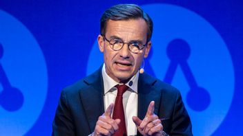 Ulf Kristersson (M) talade på arbetsstämman i Helsingborg. Foto: Johan Nilsson/TT