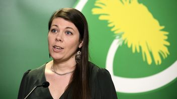 Elin Söderberg när hon kandiderade till språkrör 2021. Foto: Jessica Gow/TT