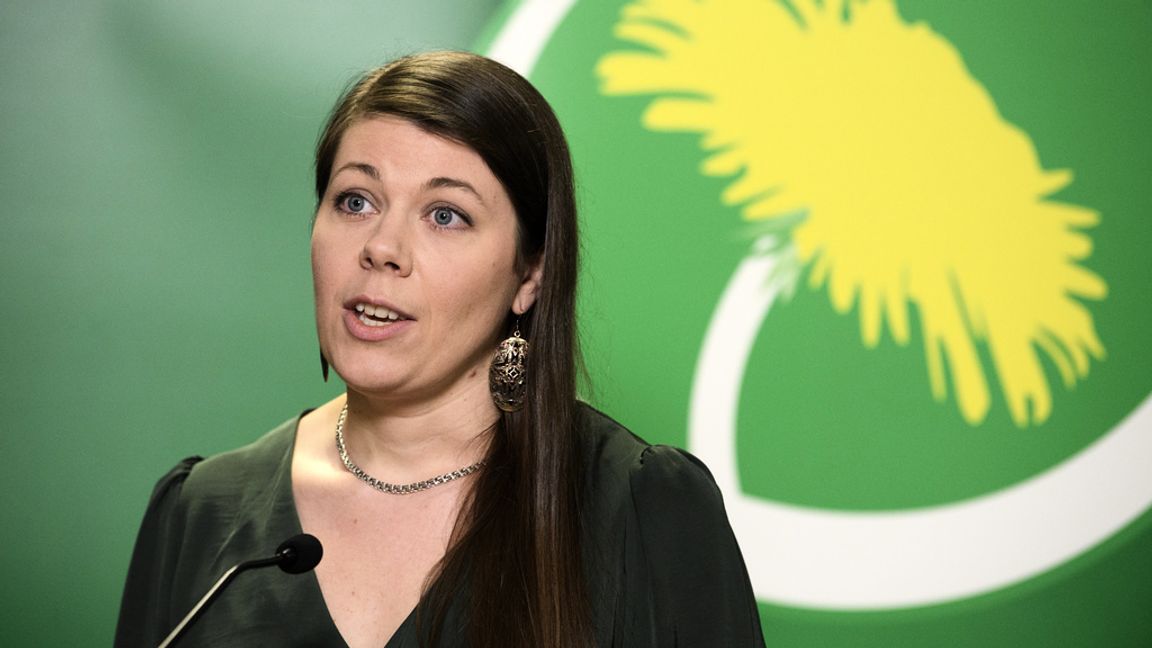 Elin Söderberg när hon kandiderade till språkrör 2021. Foto: Jessica Gow/TT
