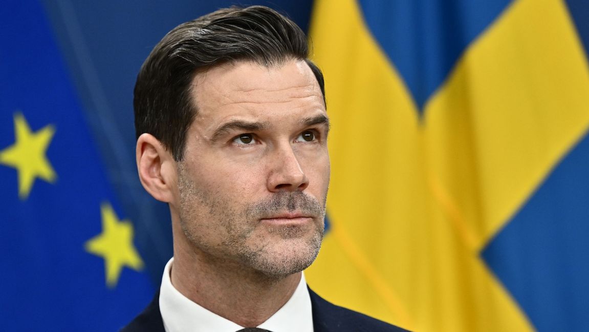 Migrationsminister Johan Forssell (M). Foto: Anders Wiklund/TT