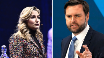 Ebba Busch (KD) t.v. och JD Vance t.h. Montage. Foto: Christine Olsson/Matthias Schrader/AP/TT