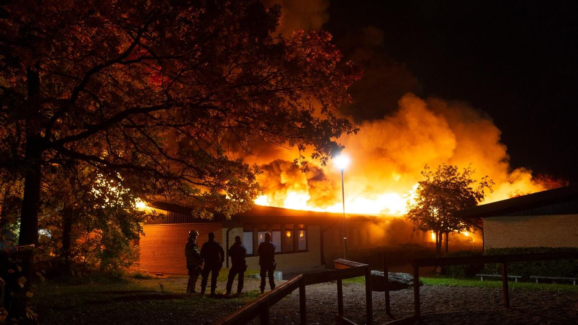 Brand i Uppsala. Foto: Staffan Claesson/TT