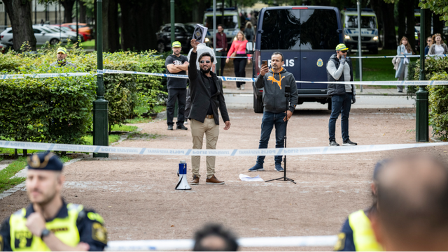 Salwan och Salwan förbereder vad som tydligen är ett brott. Foto: Johan Nilsson/TT