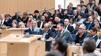 Riksdagens ledamöter under statsministeromröstningen den 15 oktober. Foto: Riksdagsförvaltningen.