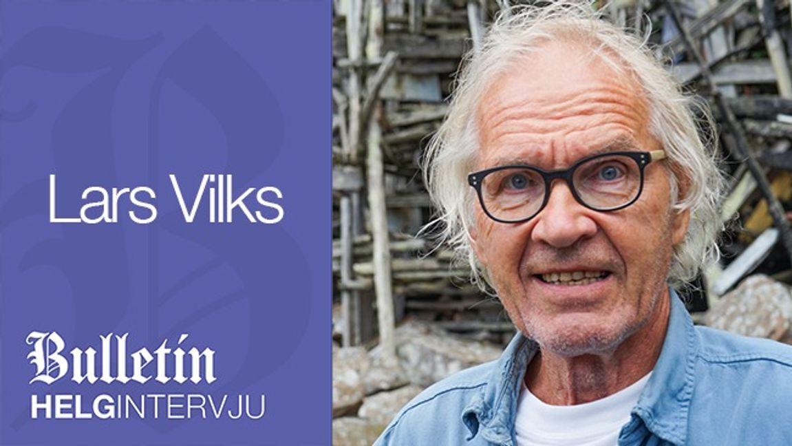 Lars Vilks intervjuas av Björn Nordquist. Foto: Björn Nordquist