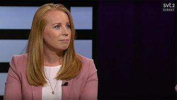 Annie Lööf fick fråga om det klassiska högerskocitatet i SVT:s Agenda. Foto: SVT