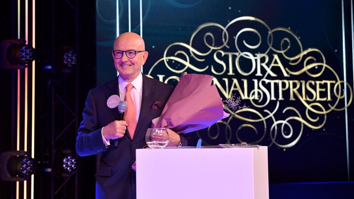 Kadhammar har en bra skala för de journalister som inte når upp till hans nivå. Foto: Jessica Gow/TT