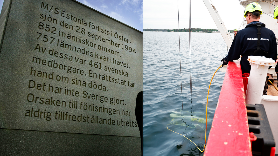 De hål som avslöjades i dokumentären ”Estonia – fyndet som förändrar allt” ska undersökas. Foto: Stefan Jerrevång/ Anders Wiklund/TT