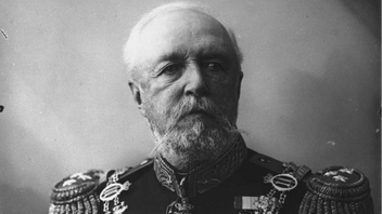 Kung Oscar II, en typisk representant för den gamla eliten. Foto: L Szacinski 1907, Oslo museum.