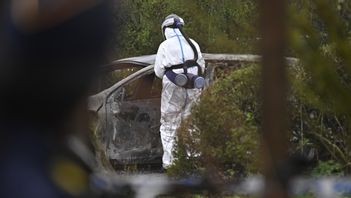 Kriminaltekniker på plats utreder. Foto: Johan Nilsson/TT