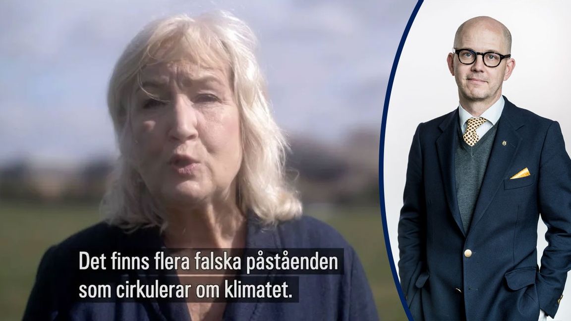 SVT:s klimatkorrespondent Erika Bjerström. Foto: Ur SVT Aktuellt.