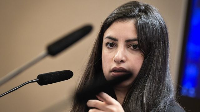 Vänsterpartiets partiledare Nooshi Dadgostar.
Foto: Janerik Henriksson/TT.