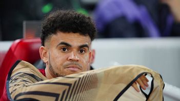 Liverpools Luis Diaz under en match i Europa League tidigare i höst. Foto: JON SUPER/AP/TT